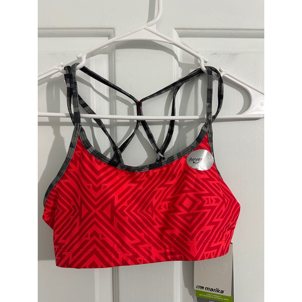 Marika Pink‎ Sapphire Low Impact Reversible Sports Bra PWR TEK Size S NWT